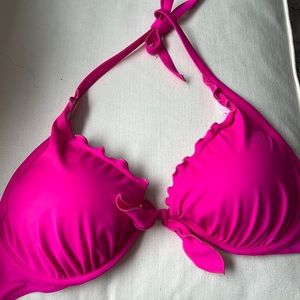 Gorgeous BRIGHT pink halter VS bikini top